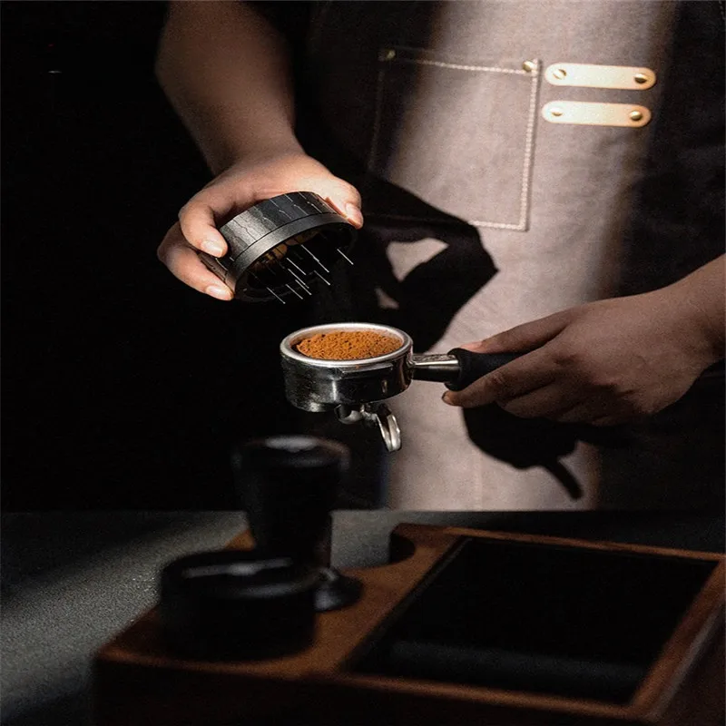 

Eternal Star Track Coffee Distribution Tool For 58mm Coffee Portafilter Espresso Stirrer WDT Tool With Coffee Dosing Ring