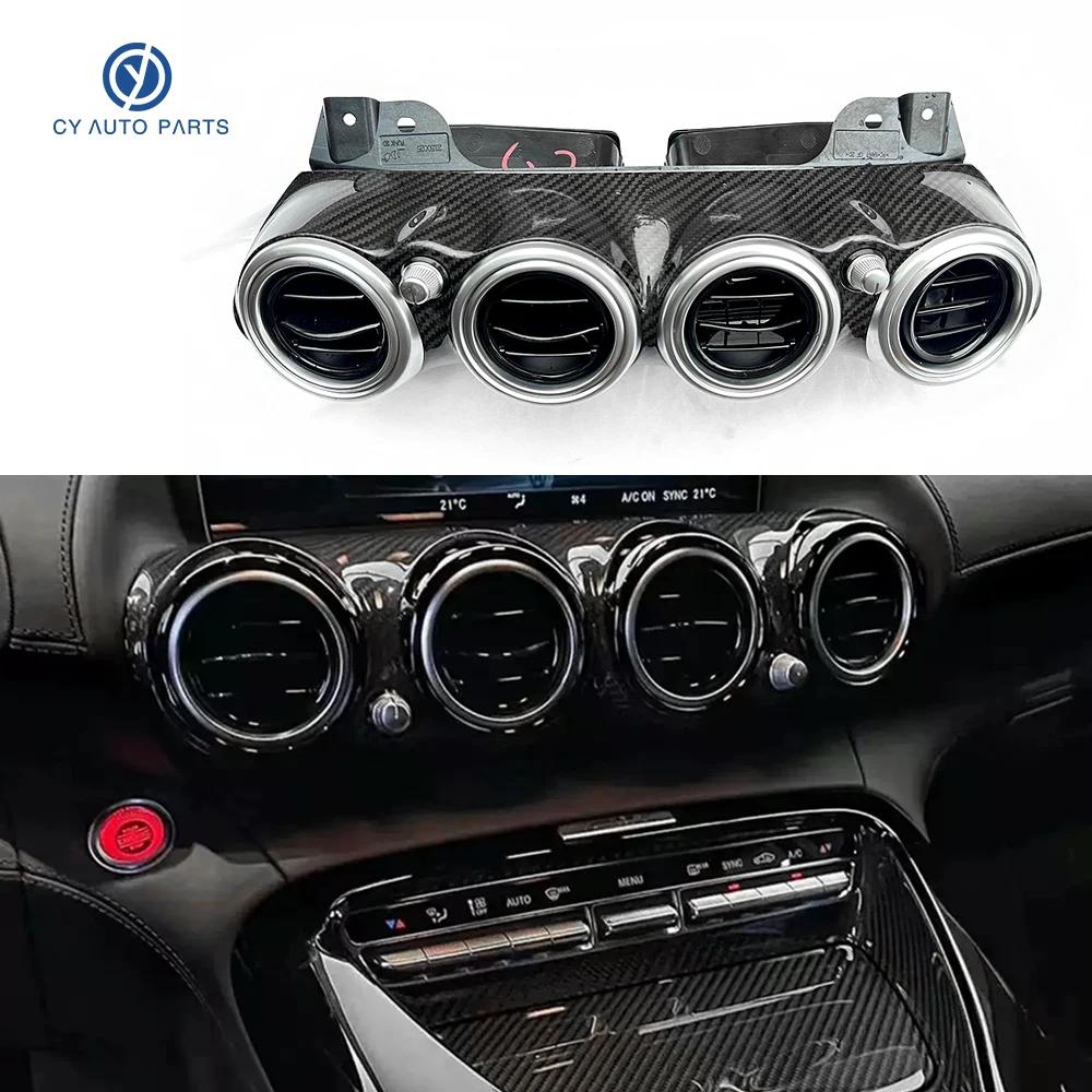 

Carbon Fiber Replace Part Interior Trim For Mercedes Benz AMG GT W190 Central Control Air Outlet Cover