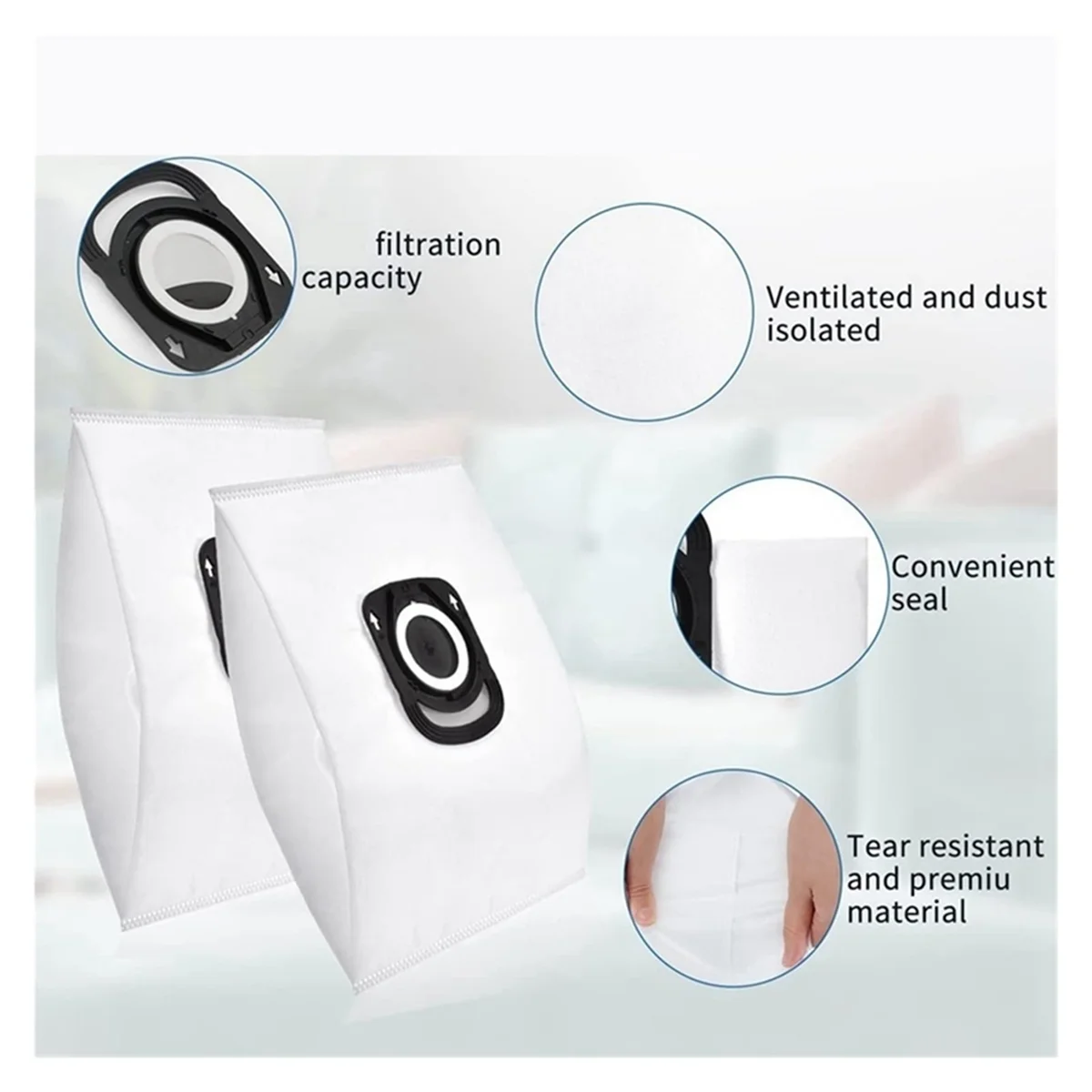 استبدال كيس الغبار ل Rowenta ، ملحقات المكنسة الكهربائية ، كيس قذر ، ZR200520 ، ZR200540 ، ZR200720 ، 12
