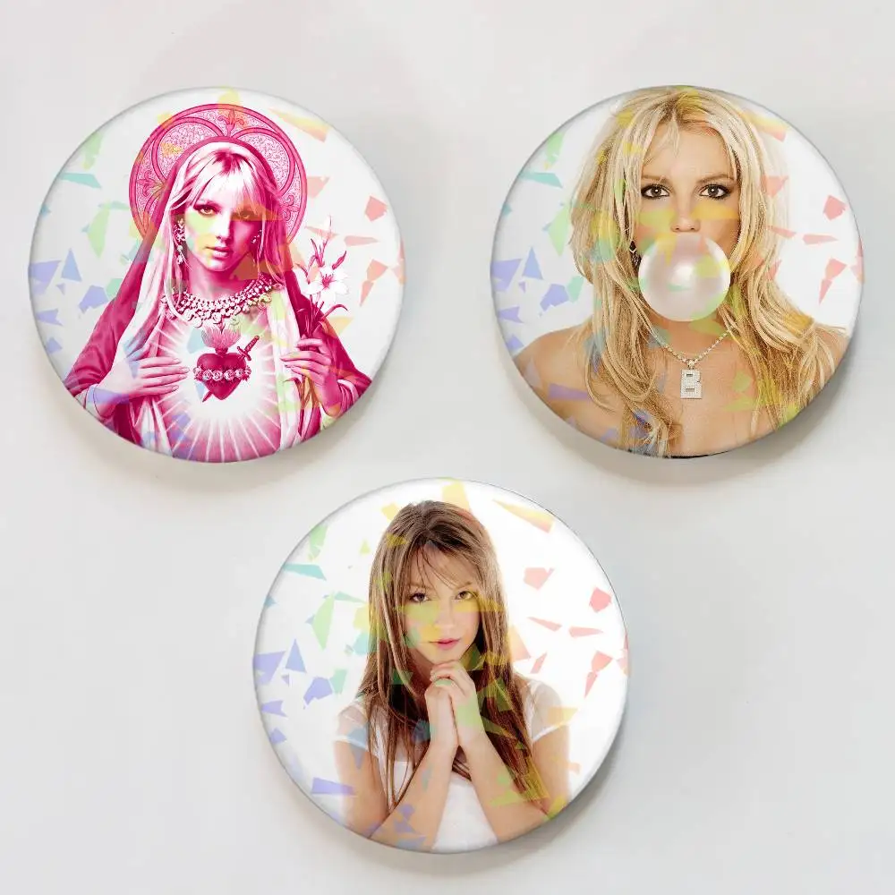 Singer B-Britney Spears Laser Button Pins Backpack Clothing Decor Brooch Fiction Badge Jewelry Gifts