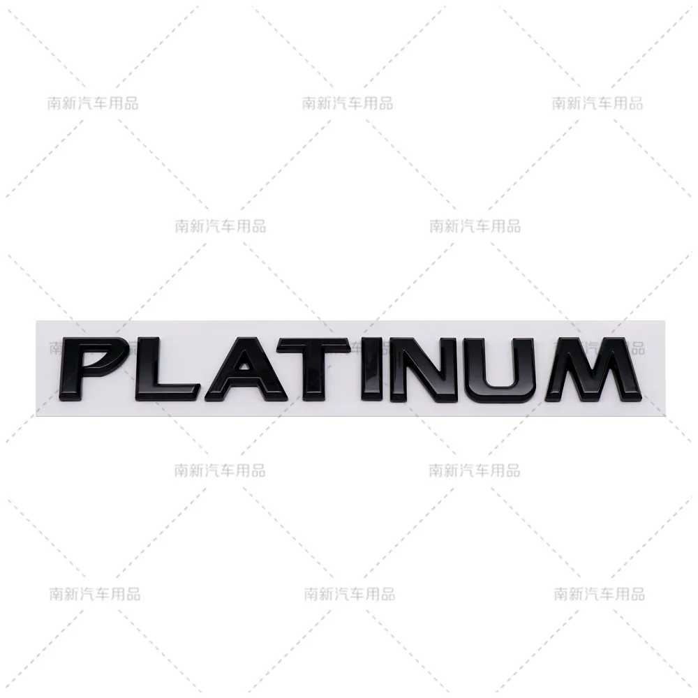 3D ABS Platinum Letter Logo Emblem Badge For Volkswagen Touareg Rear Trunk Body Sticker Auto Exterior Styling Accessories