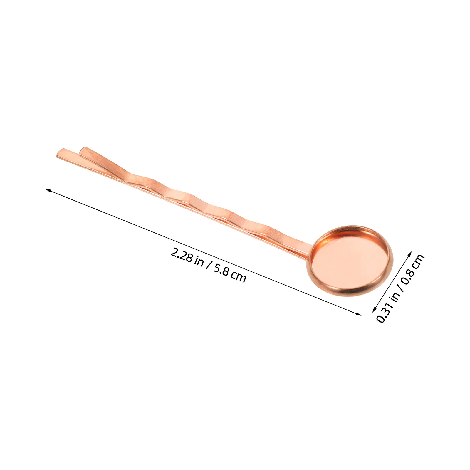 40Pcs Hair Clip Making Bases Hair Bobby Pins Blank Round Tray 12Mm Inner Diameter Metal Barrettes Base DIY Hairpin Craft