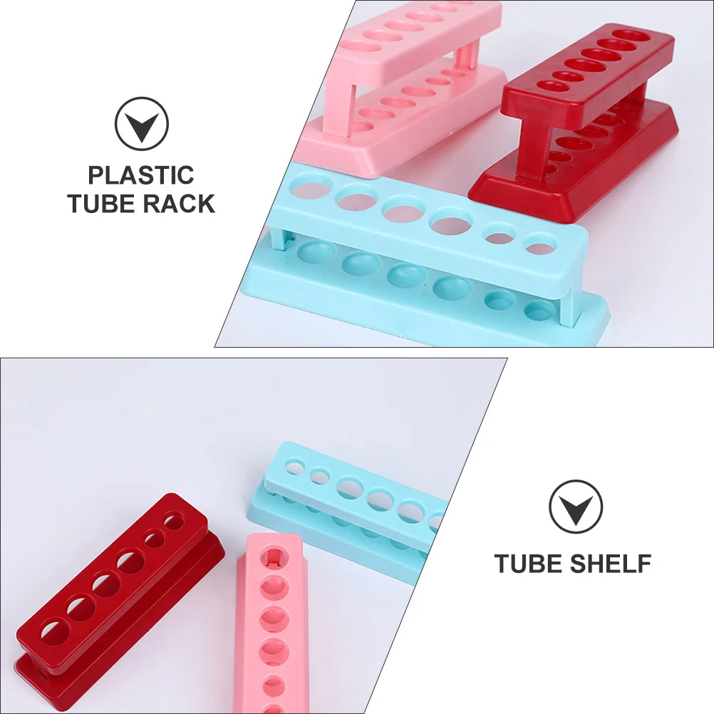 

6 Pcs Test Tube Rack Plastic Stand Multi-functional Racks Storage Vial Lab Tubes