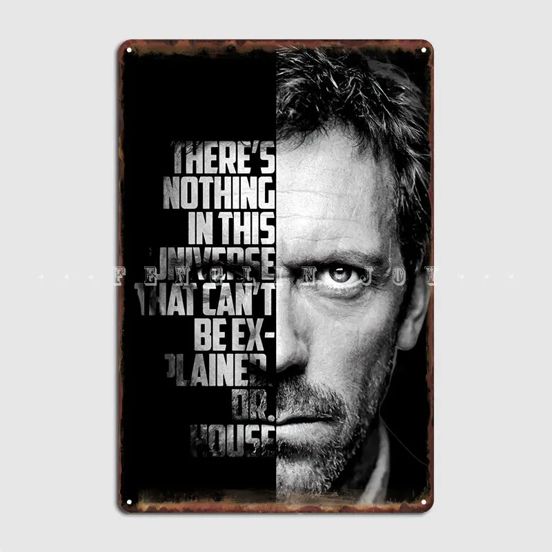 Dr House Poster Metal Plaque Wall Cave Garage Club Classic Plaques Tin Sign Poster