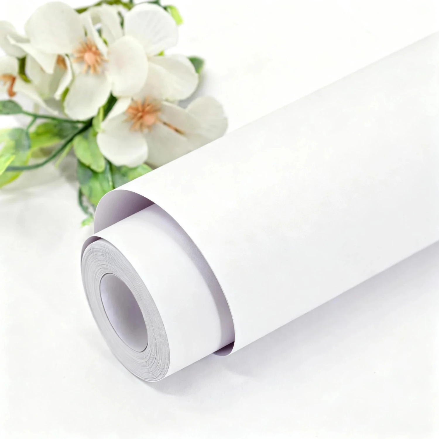 

Чисто белые водонепроницаемые матовые виниловые обои-пленки самоклеящиеся для стен, мебели, гостиной, контактная бумага, декор для дома