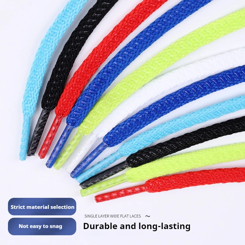 

1Pair Non-slip Flat Shoelaces Sneakers tennis Football Shoe laces Double sided Silicone anti slip Rope Shoelace for shoes