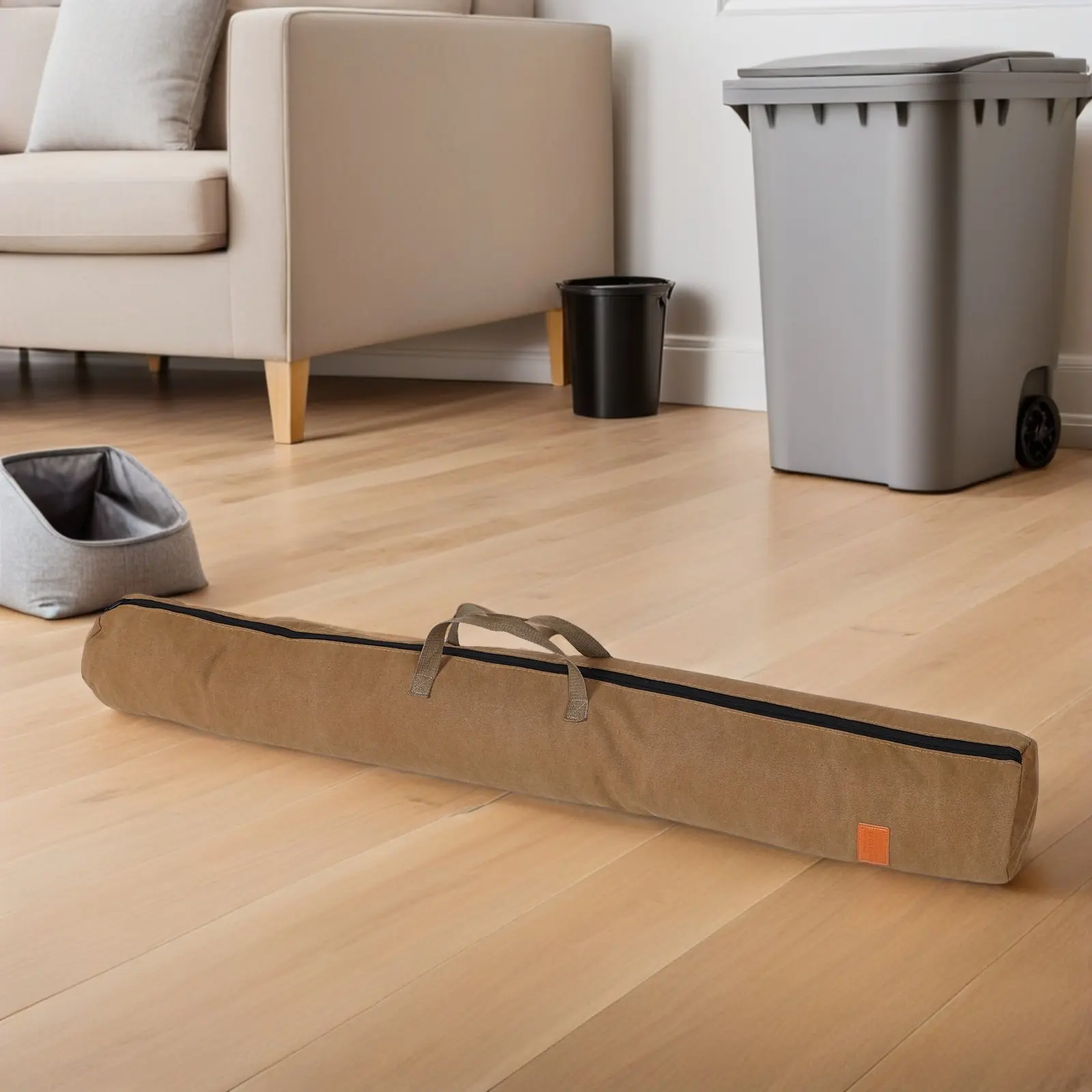 

Heavy Duty Canvas Fishing Rod Bag Large Capacity Portable Outdoor Travel Fishing Gear Holder Water Resistant Reinforced