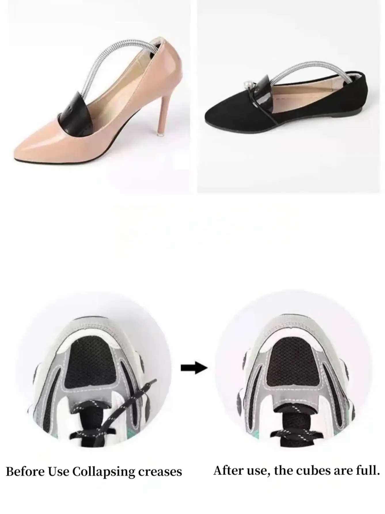Conjunto de suporte para sapatos de 2 peças Dispositivo de retenção resistente a rugas
