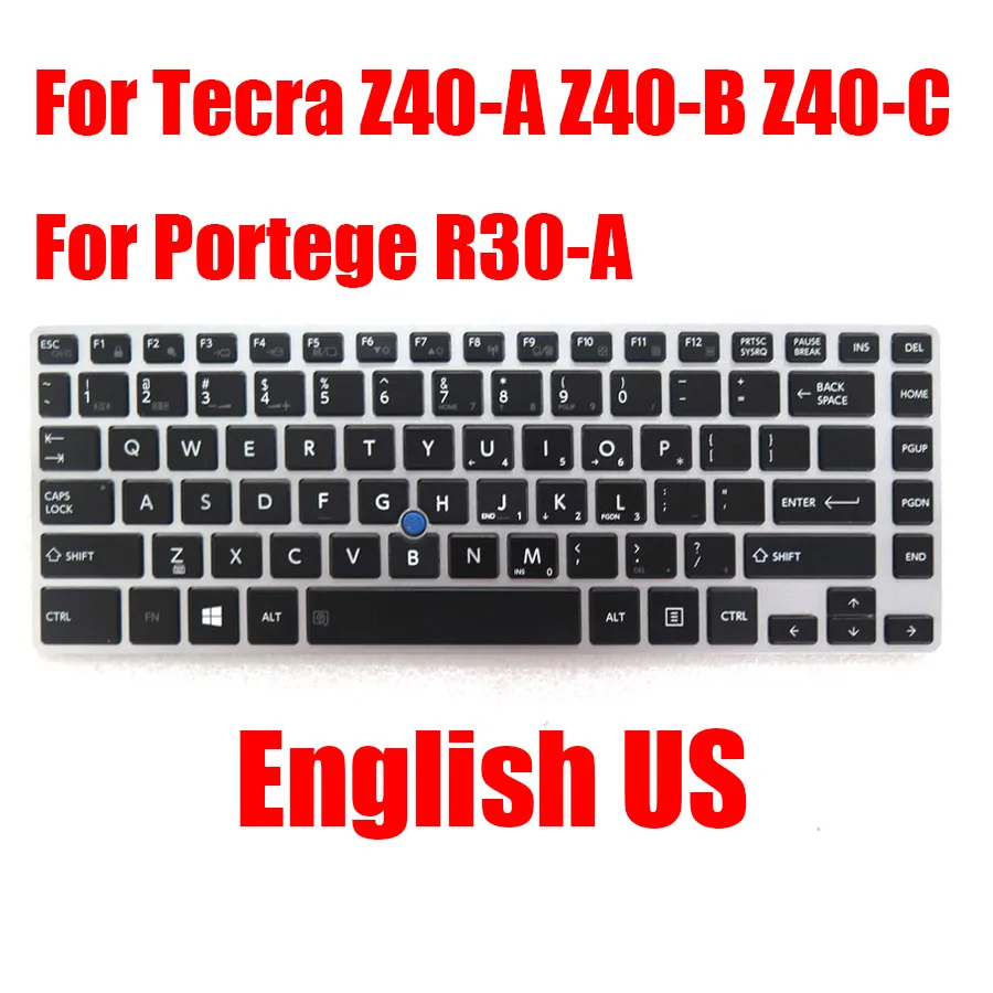 

Английская американская клавиатура для ноутбука Toshiba Tecra Z40-A Z40-B Z40-C для Portege R30-A G83C000K15US G83C000E93UB, черная, новая