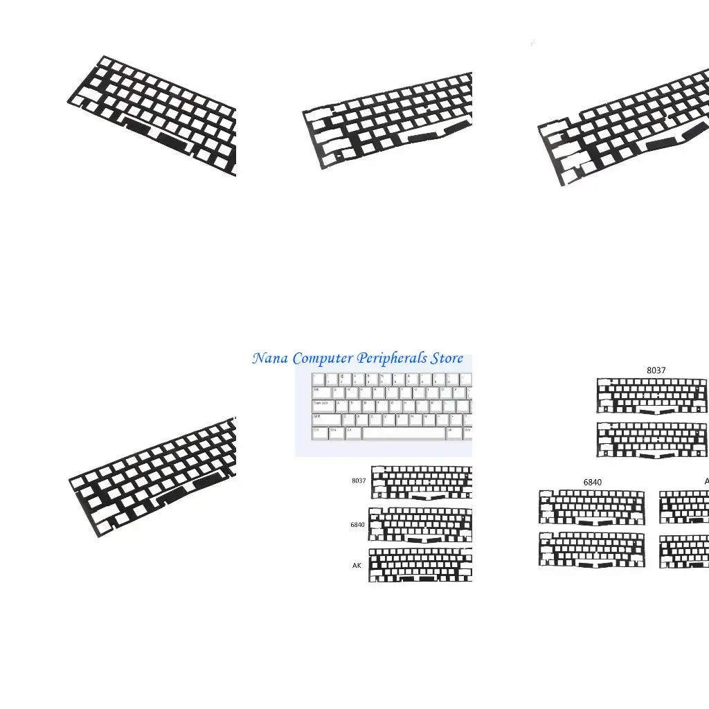 F68C Mechanical Keyboard Landing Pads Mute Foam (61 Layout 2 Pieces)