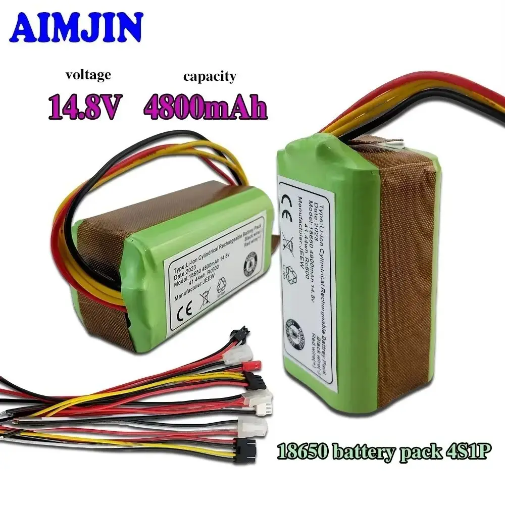 Original  Lithium Battery  For ILIFE A4 A4s V7 A6 V7s Plus Robot Vacuum Cleaner INR18650 M26-4S1P battery 14.8V 2800mah