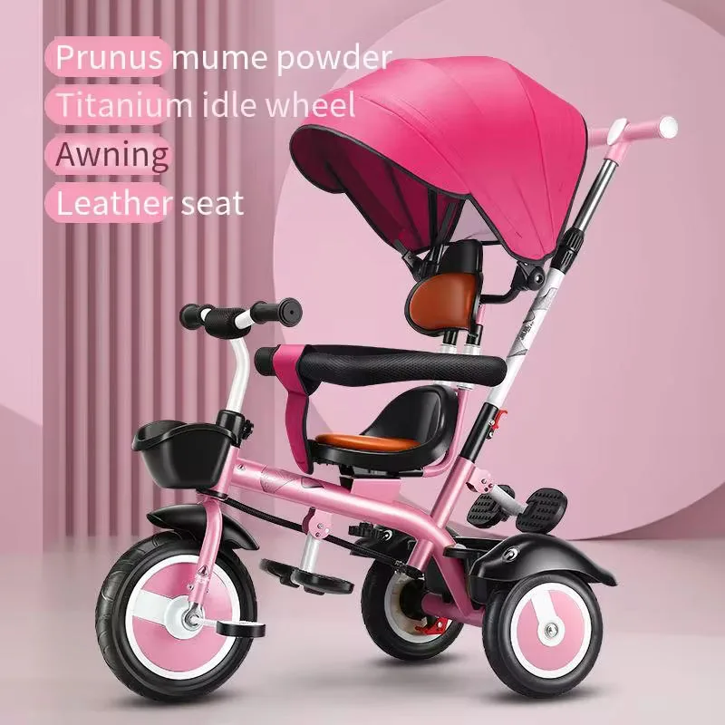 Two-way Seat Stroller Multifunctional Anti-scroll Three-wheeled Children's Pedal Car Lightweight Adjustable Children's Stroller