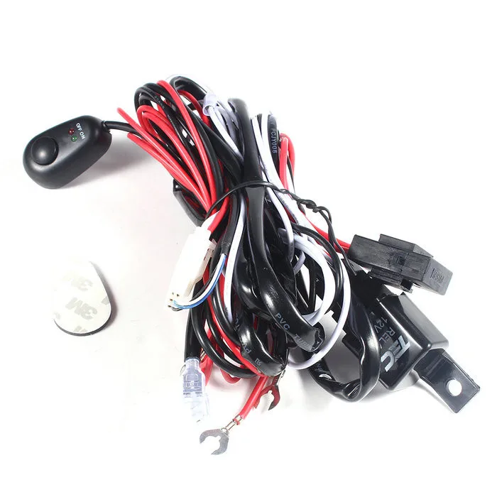 LED Light Bar Wiring Harness Kit 12V 40Amp Fuse Relay ON/OFF Switch for Driving Light Fog Light Work Light