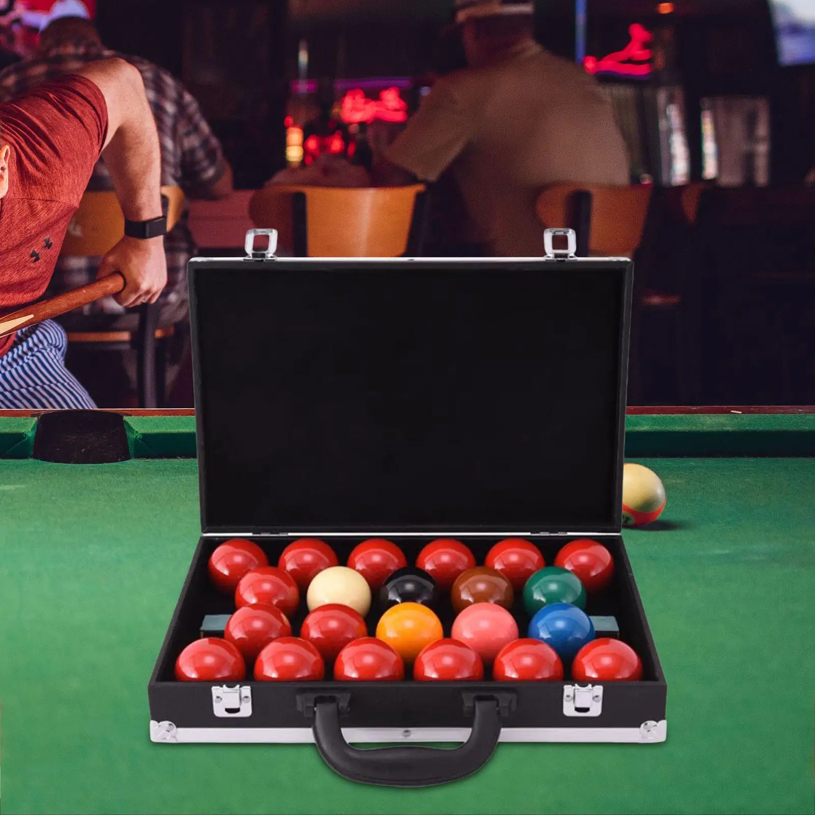 

Billiard Balls Storage Box Padded Carrying Case for Indoor Traveling Outdoor