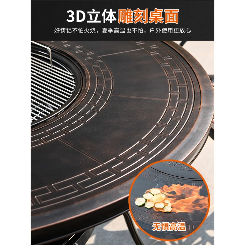 The product can be customizedKorean style smokeless electric oven, outdoor barbecue table and chair, home garden