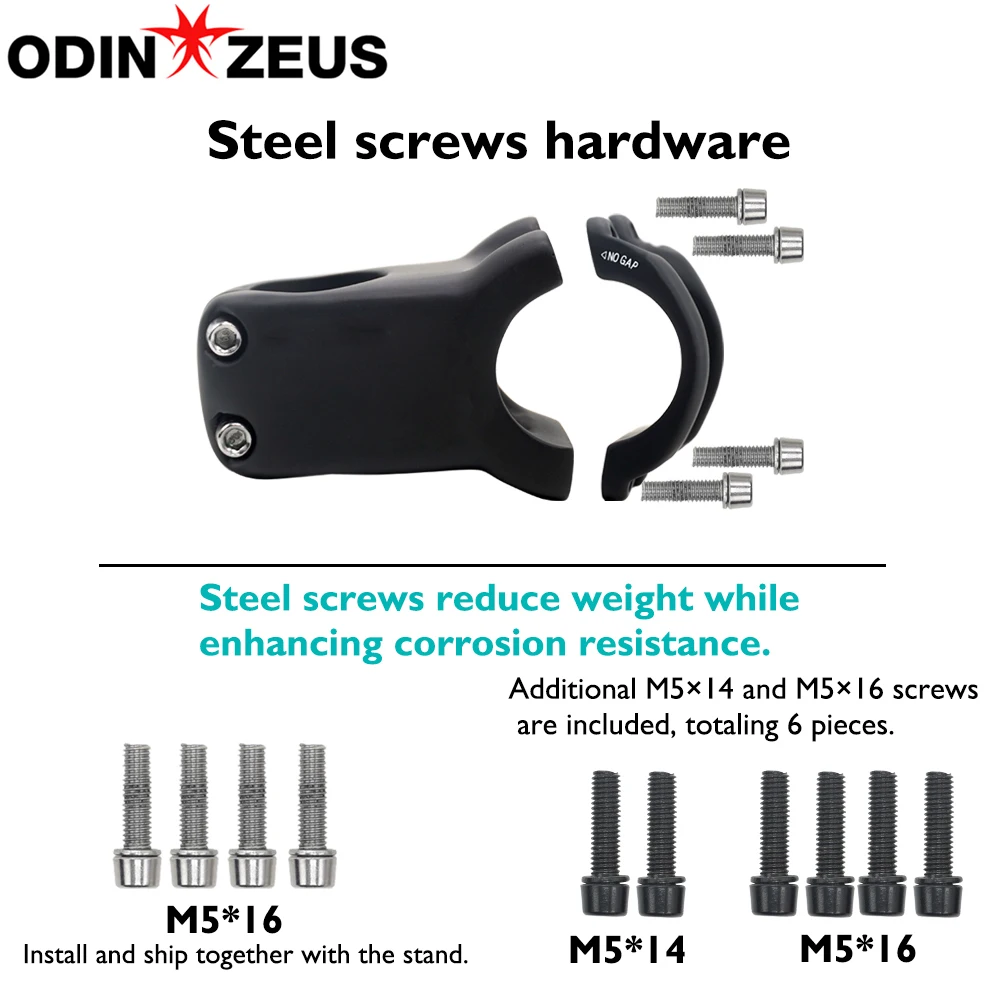 

Ultralight Carbon Fiber Bike Stem 31.8mm 28.6mm | 2026 New M6 Bicycle Handlebar Stem 35mm 50mm 65mm For MTB Road Bike Parts