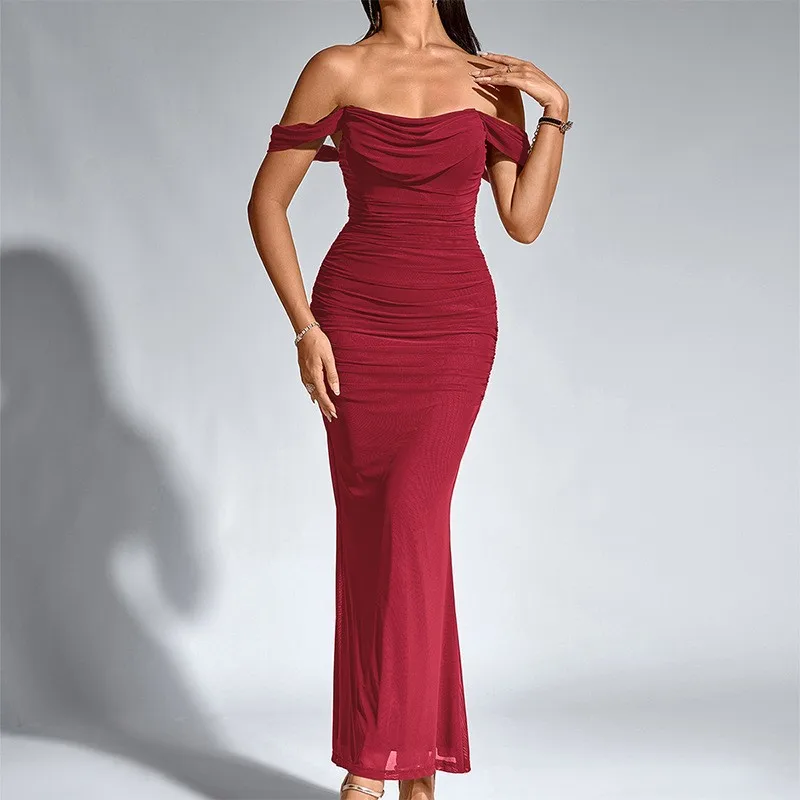 Bodycon Backless Dress High Waist Edgy Street with Slim Fit Pull on Maxi Length Patchwork Streetwear Long Dress Summer for Women