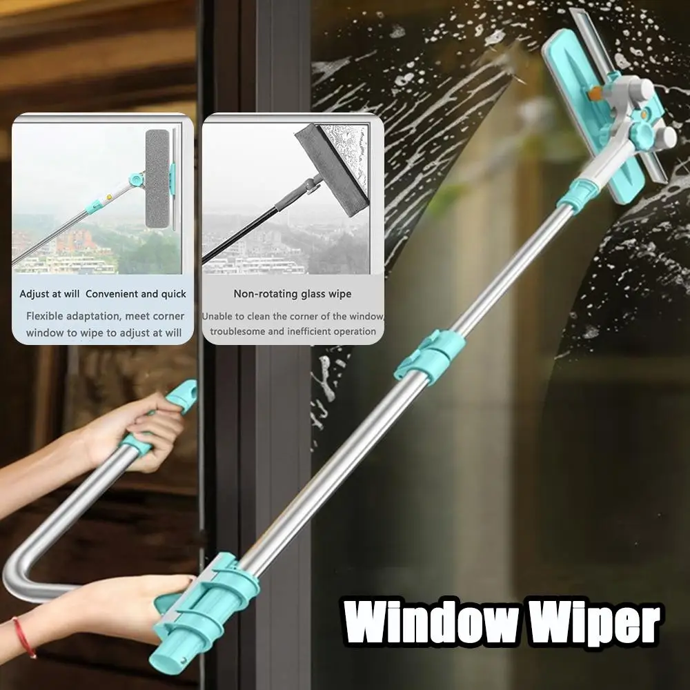 

Window Cleaning Tool U Shaped Professional Window Squeegee with Outdoor Extension Indoor Glass Wiper Cleaner Tools Pole Cle F4B7