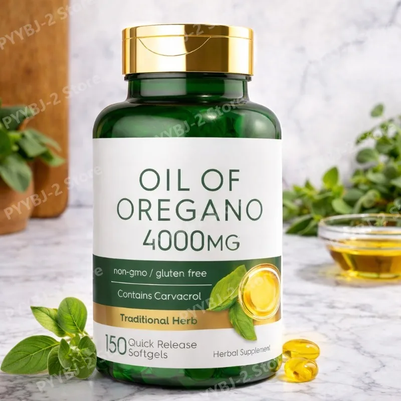 

Масло орегано в мягких капсулах: натуральная травяная добавка из листьев орегано, формула без ГМО, ежедневная поддержка здоровья, 150 капсул в упаковке