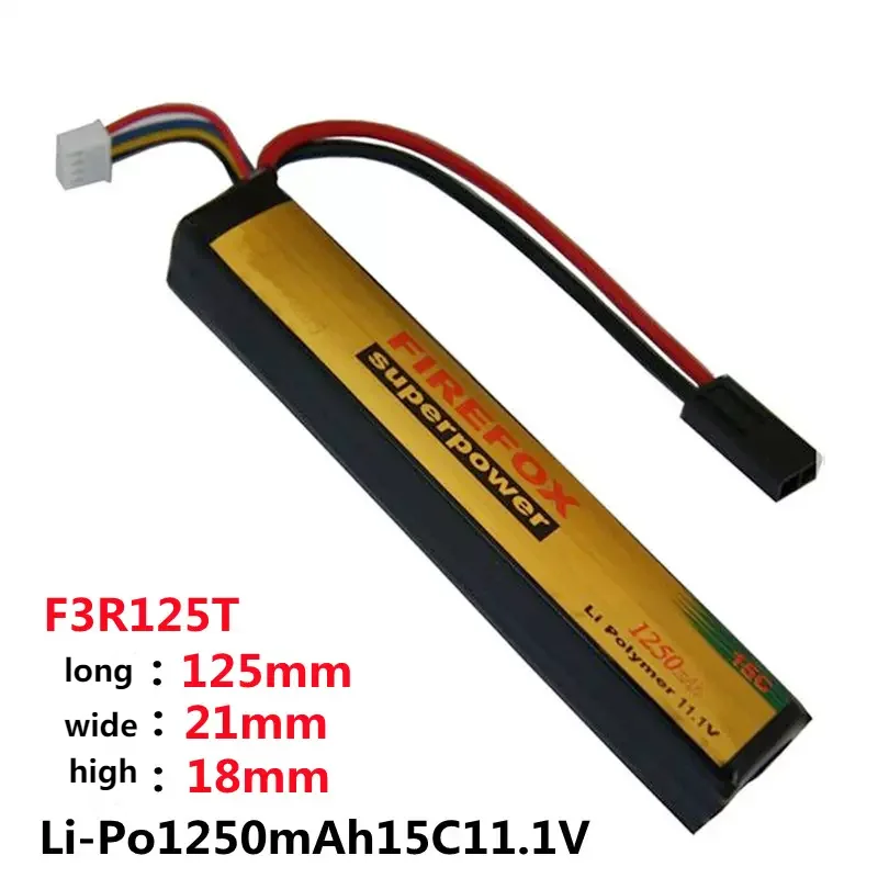 F3R125T Genuine Firefox 11.1V 1250mAh 15C Li Po Battery Soft Bullet Gun Jinming 8th Generation Renxiang Toy