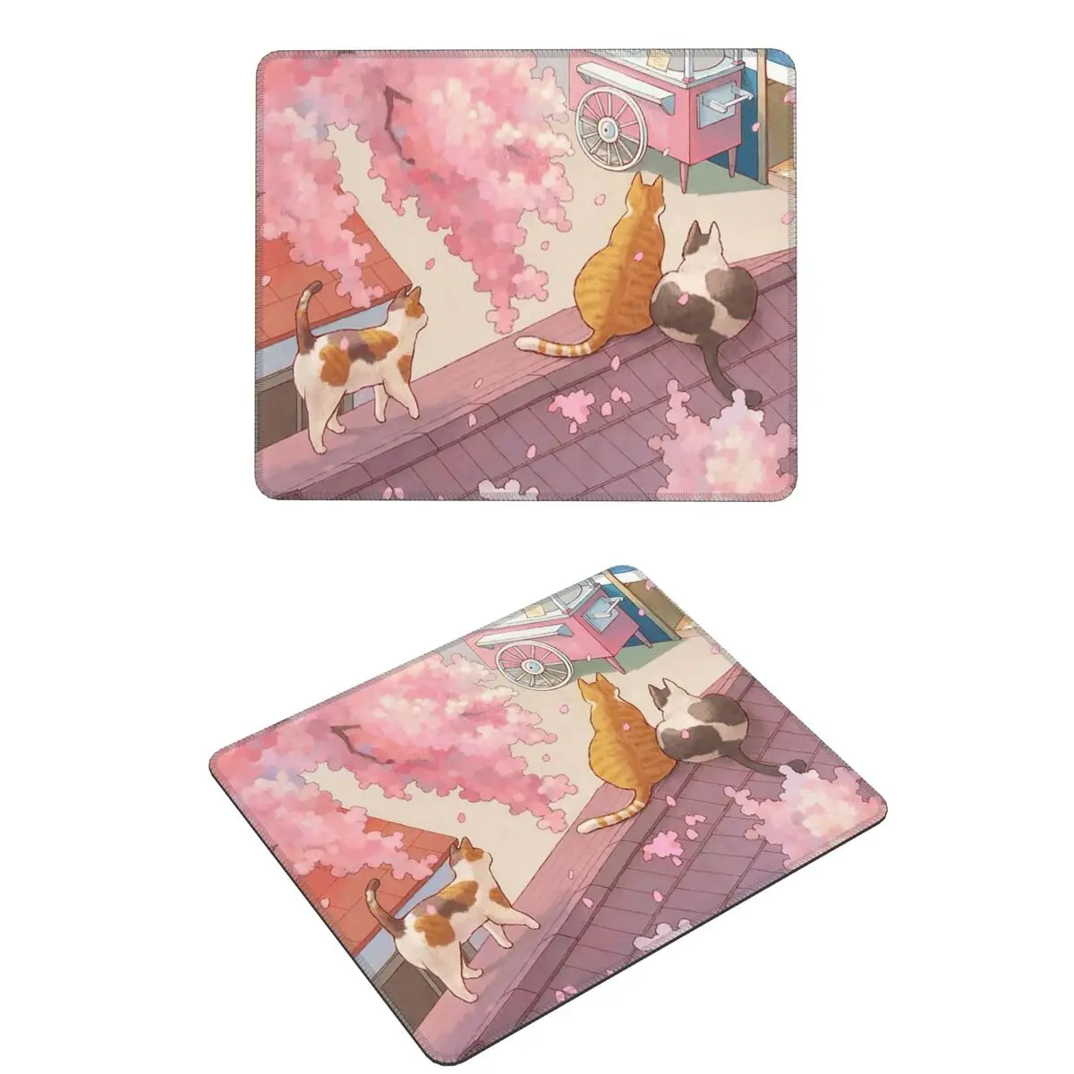

Милые кошки розовый вишневый коврик для мыши с героями мультфильмов, компьютерная клавиатура, коврик для мыши, игровой коврик для ноутбука, настольный коврик, настольные коврики