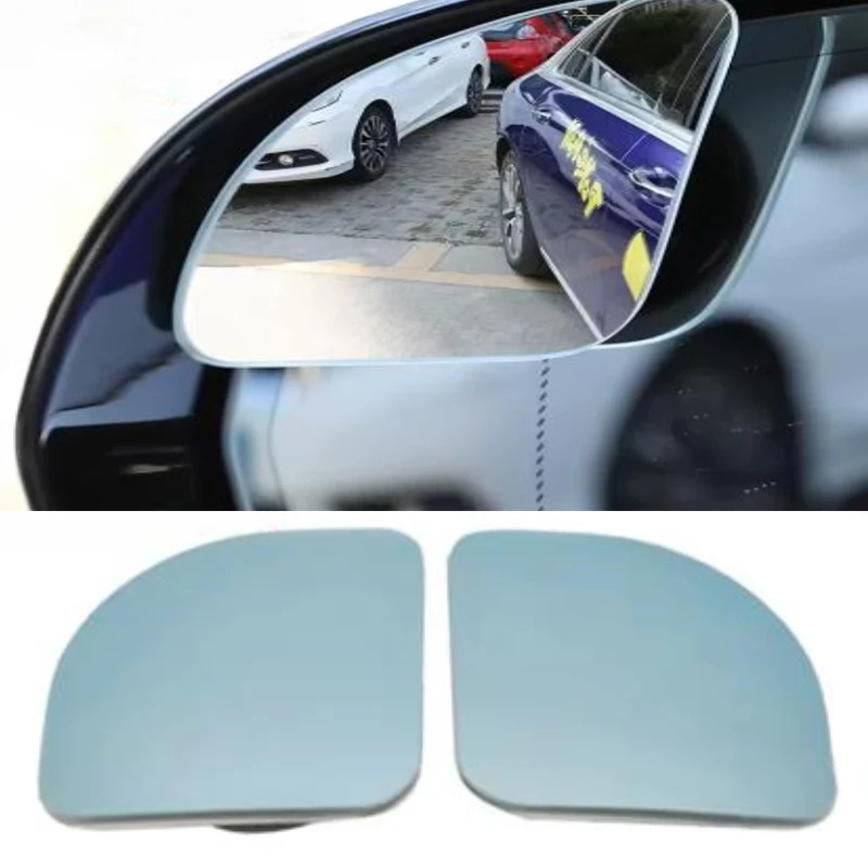 2Pcs Car Blind Spot Mirror Frameless Auxiliary Rearview Mirror Wide Angle 360° Adjustable Small Mirrors Universal Car Accessory