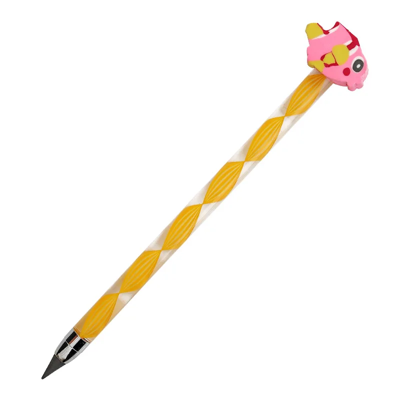 New 2B Endless Pencil for Drawing Eternal Pencil with Cute Decoration Kawaii Stationery Korean School Supplies