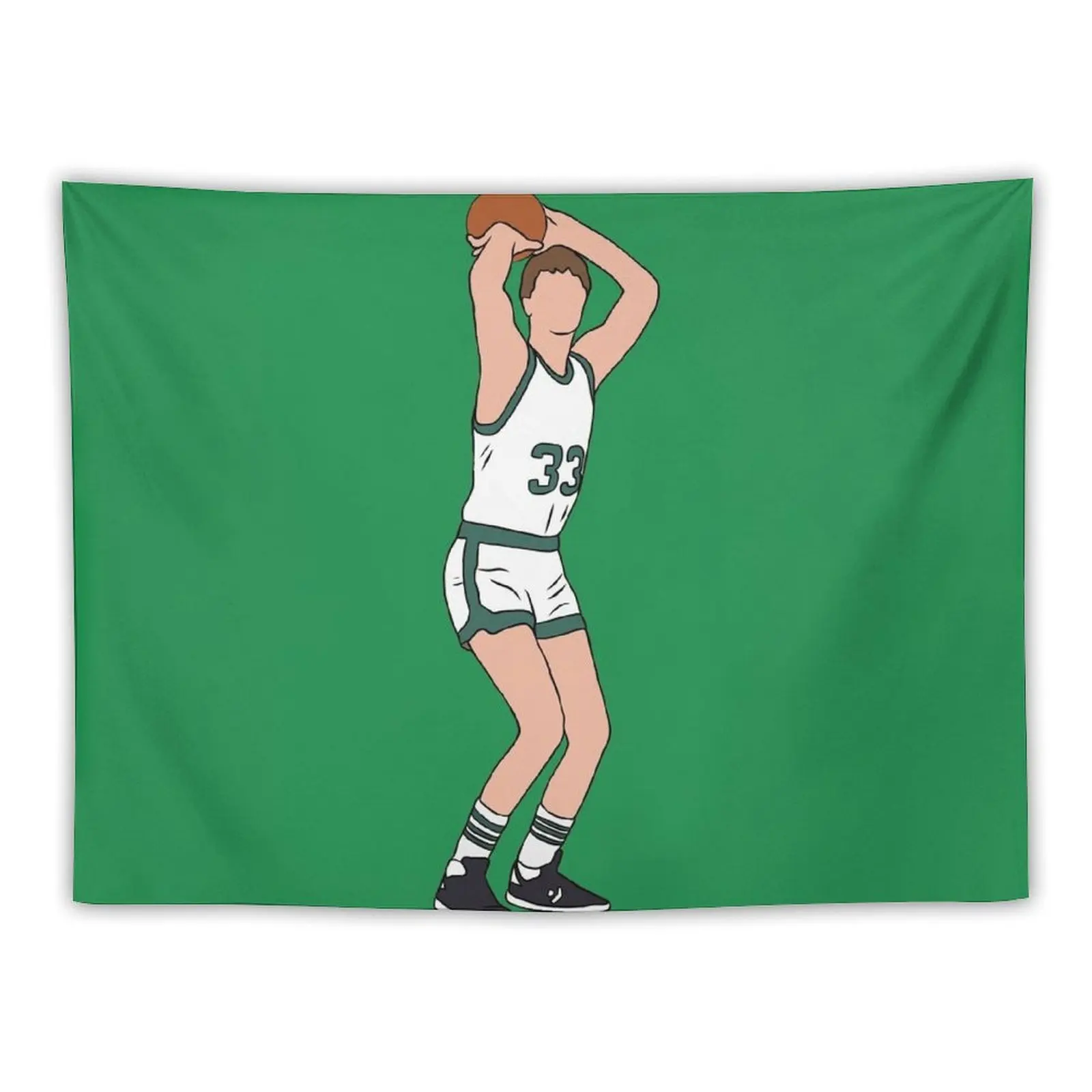 

Larry Bird Jumpshot Tapestry Kawaii Room Decor Decorative Wall Room Decor Cute Wall Decor Tapestry