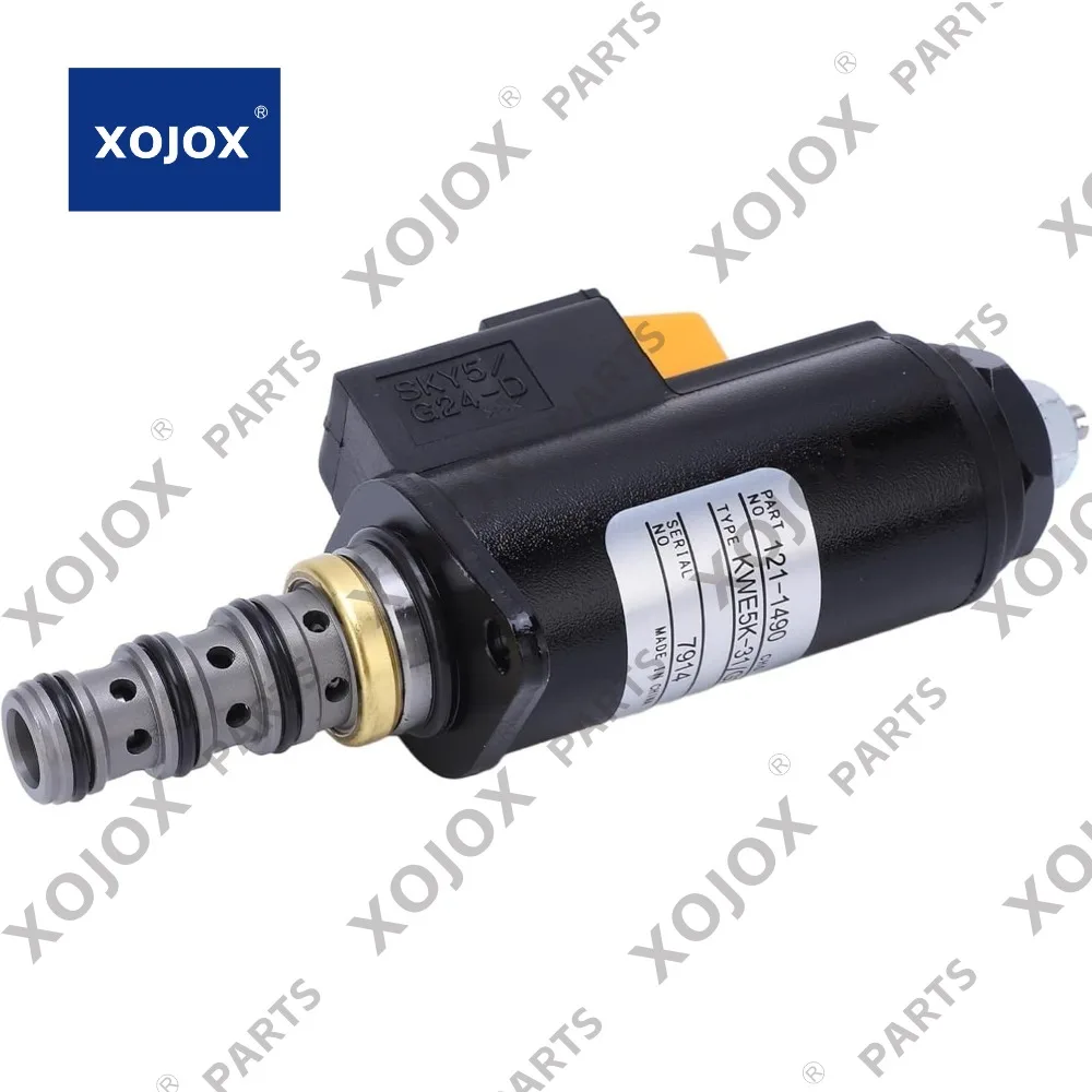 

XOJOX KWE5K-31/G24YA30 SKY5P-12-D 121-1490 Электромагнитный клапан гидравлического насоса для Caterpillar CAT E320C E320D E320B E330C 325B 330B 3