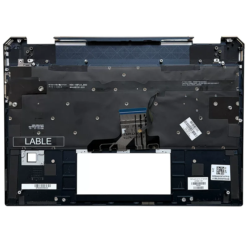 Palmrest With Backlit Keyboard Blue For HP Spectre X360 13-Ap 13-Ap0013Dx TPN-Q212  Brown/Navy Blue Color