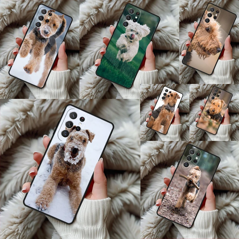 Airedale Terrier Dog Phone Case For Samsung Galaxy S24 S25 S26 Ultra S22 S23 Plus S21 S20 FE Note10 TPU Cover