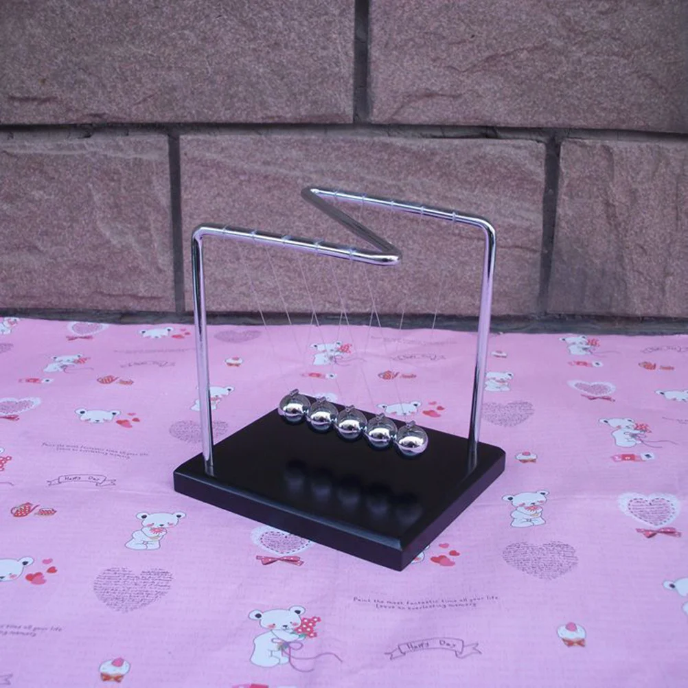 

Unique Solid Wood Newton Ball Pendulum Bumper Z-Shaped Home Office Decor Gifts Attractive Eye-Catching Clinking Sound