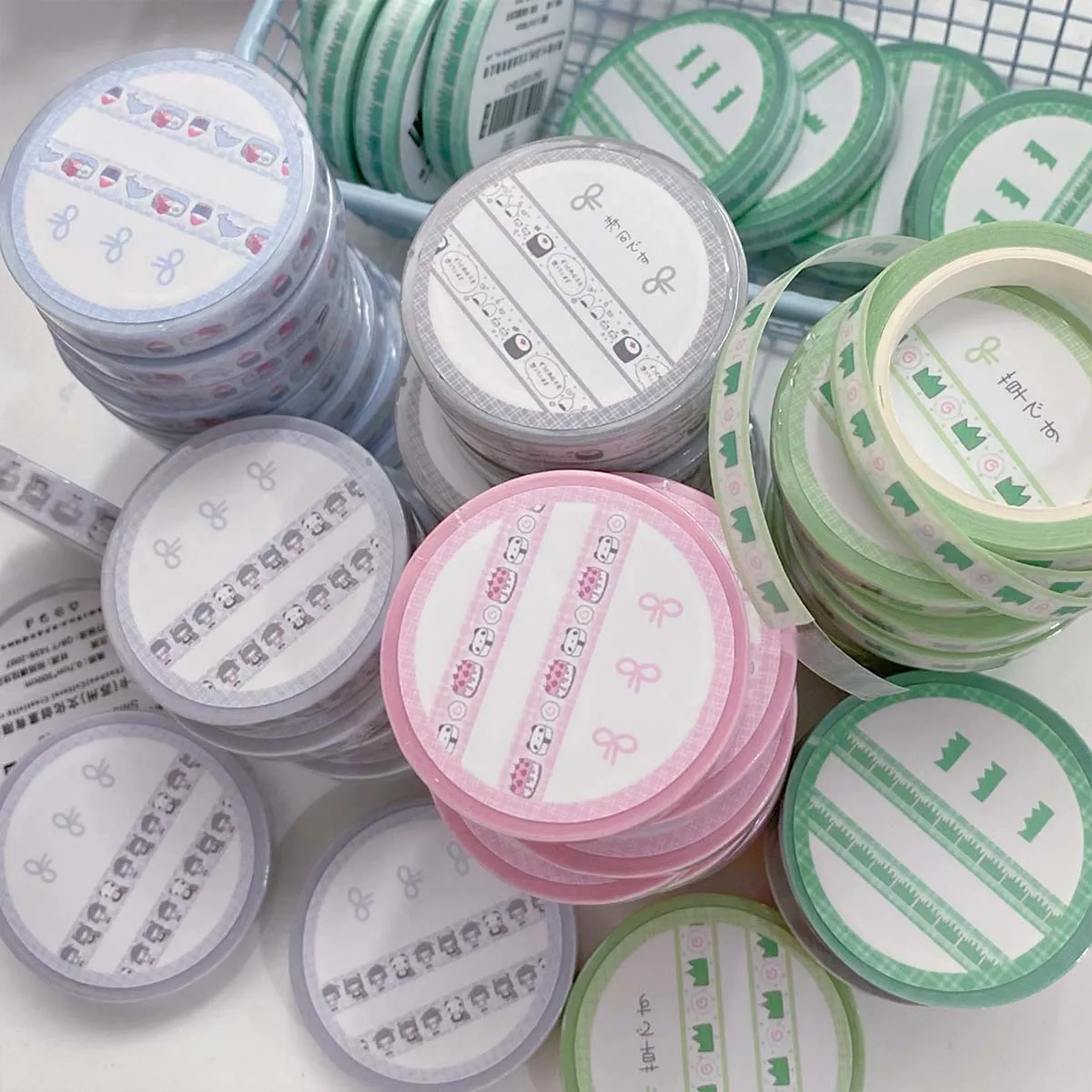 Kawaii Decal Washi Tape Korean Masking Tape scrapbooking adhesive tape Stationery Decoration For Arts Diy Crafts Album Journal