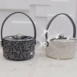 Rhinestone Desktop Storage Box With Lid luxury Ceramic Handle Household Jewelry Box Organizer Make Up Container Office Candy Box