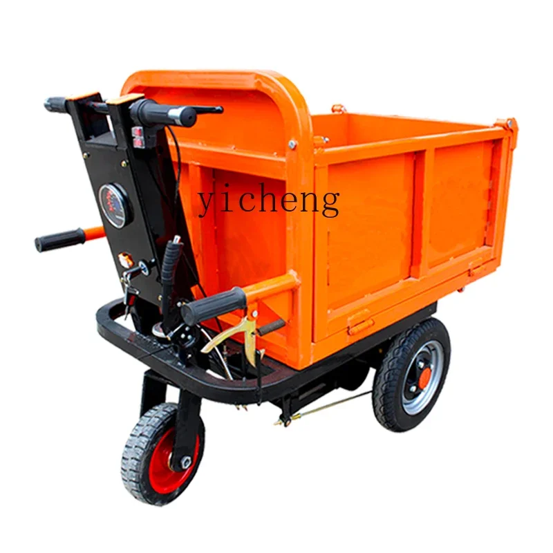 

ZK electric ash bucket truck construction site feeding pulling hand push tricycle project handling bucket pulling cargo truck