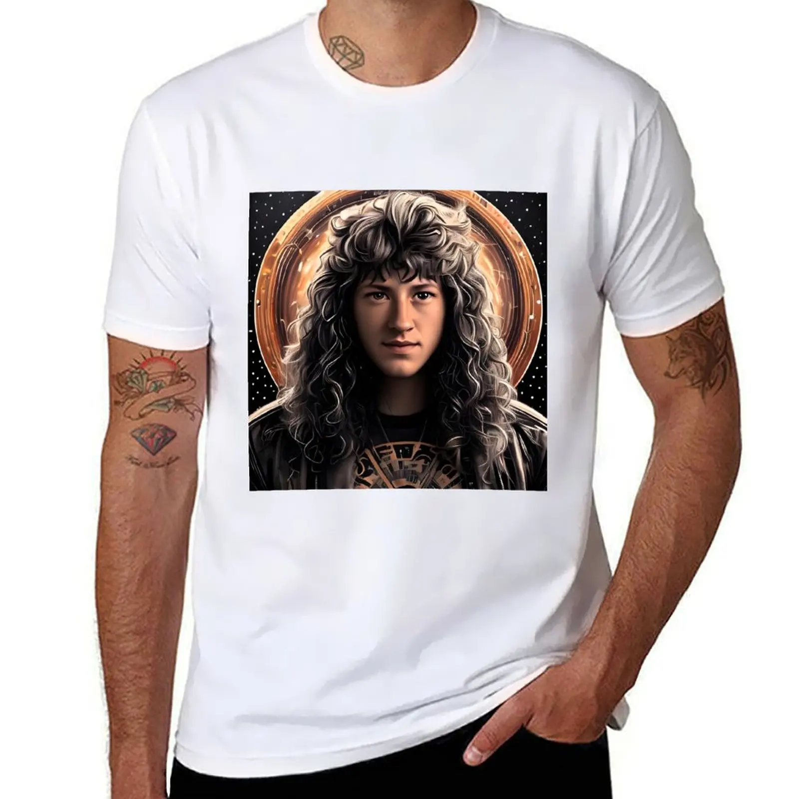 

Eddie Munson Timelord T-Shirt men t shirt cotton 100% t shirts for man cotton