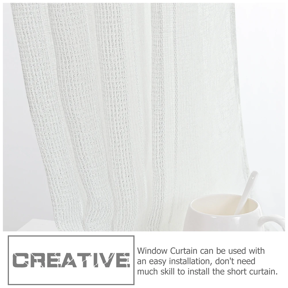 

Half Shading Decorative Window Curtains Short Curtains Energy Saving Privacy Easy Installation Home Decor Wall Window Coverings
