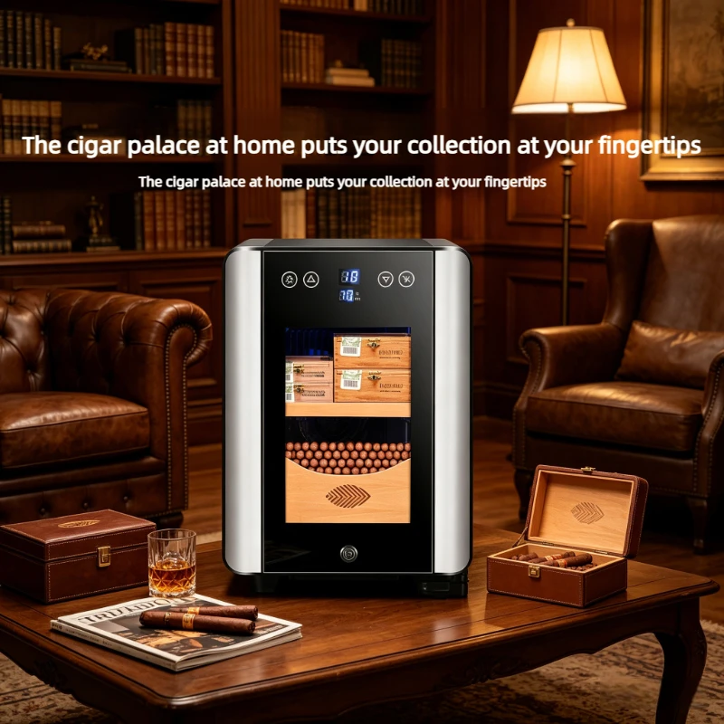 

Premium Cigar Humidor with Fan & Semiconductor Cooling Cellar Environment Preservation