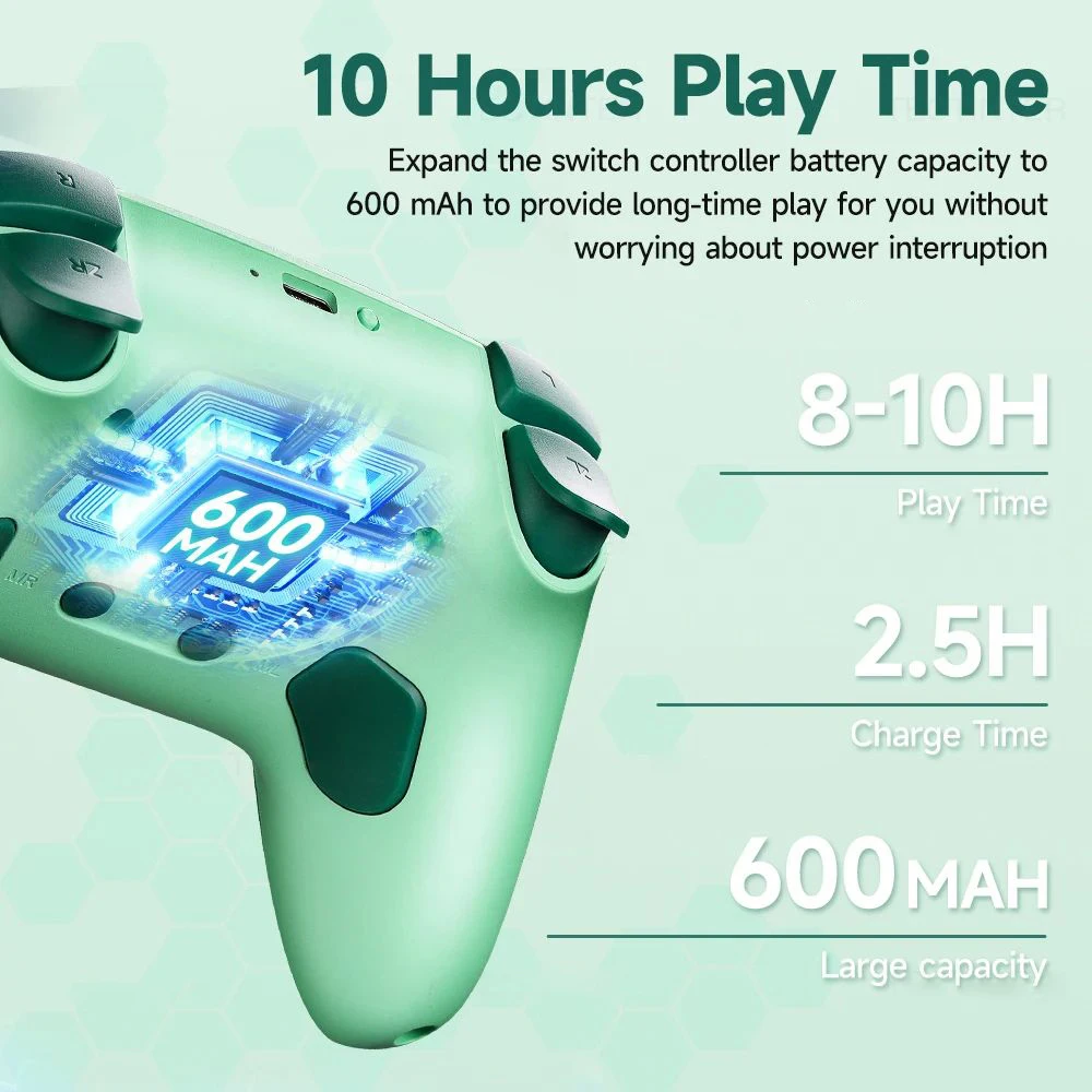 RGB Wireless Controller for Switch/ OLED/ Lite/ Steam/ Android Gamepad PC Joystick Joypad Controle with Turbo Function