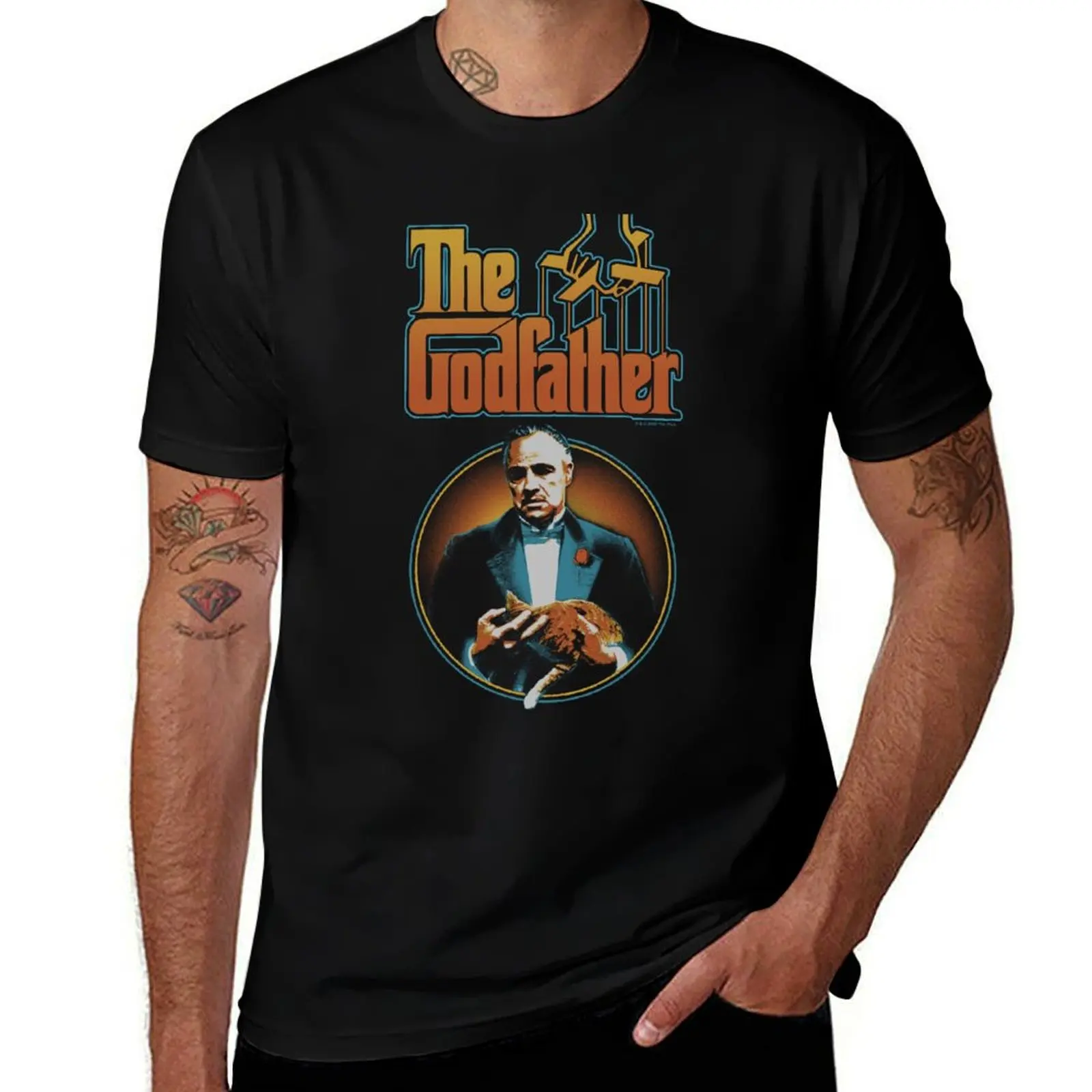 The Godfather Vito Corleone The Don Cat Poster T-Shirt Personalized t-shirt shirts graphic graphic t shirts Men's t-shirts