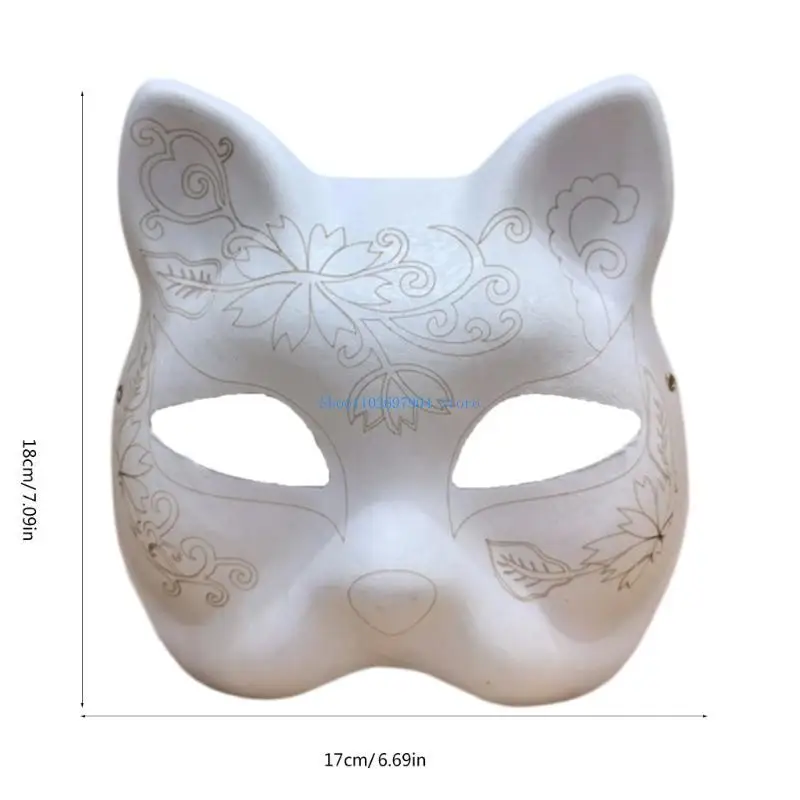Maschera per mascherate non verniciate N7YF Maschera fai da te per il cosplay per bambini Halloween per bambini