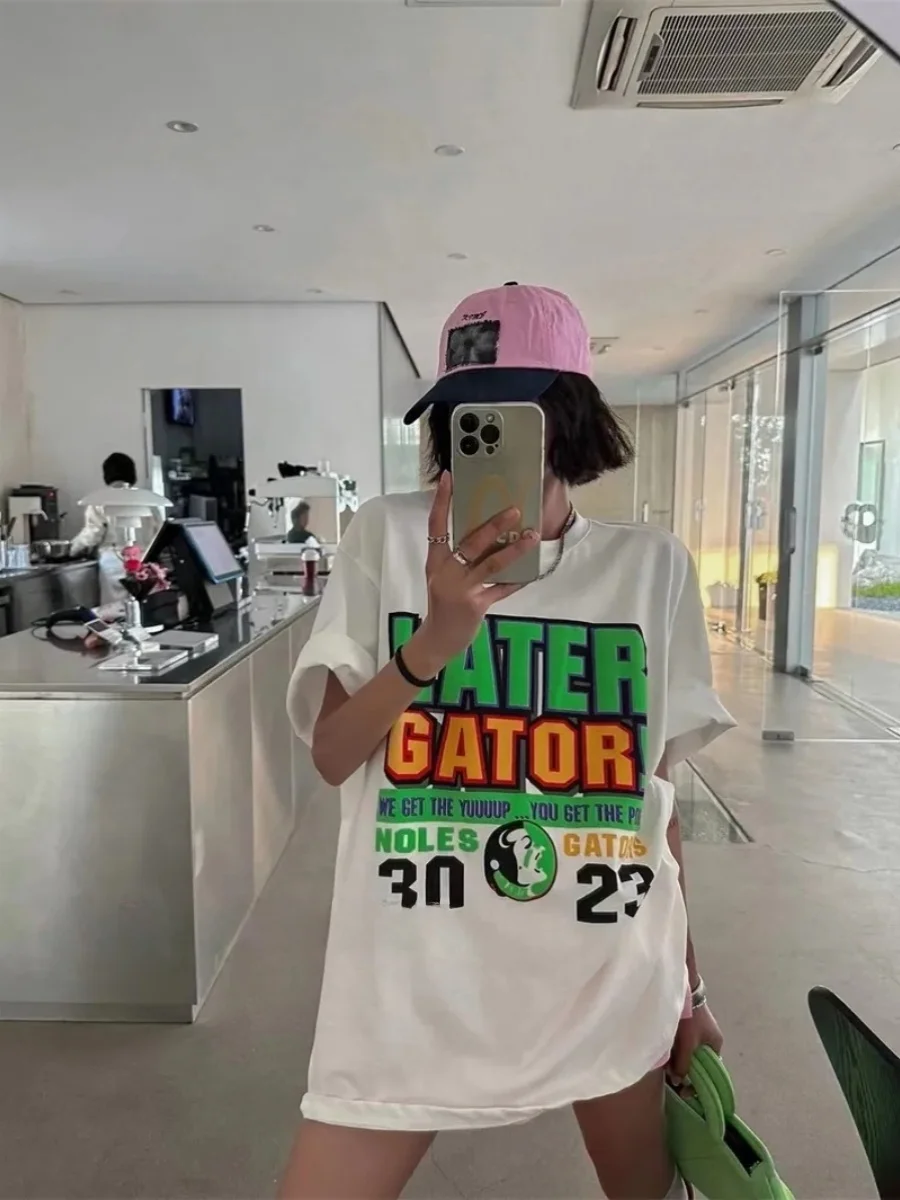 

plus Size Women's Loose ort Sve T-irt round Ne Summer Design Casual Comfortable Korean Sle Top for All Body pes