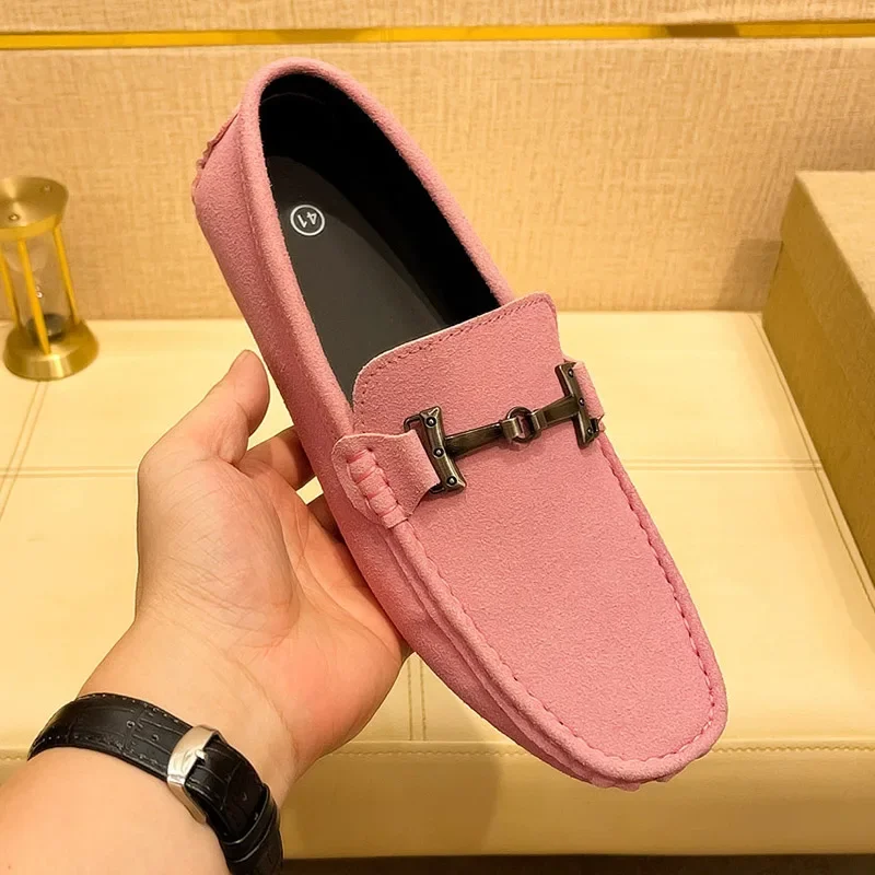 YRZL Men's Loafers Breathable Slip on Men Driving Shoes Size 48 Comfortable Non Slip Casual Party Dress Shoes for Men