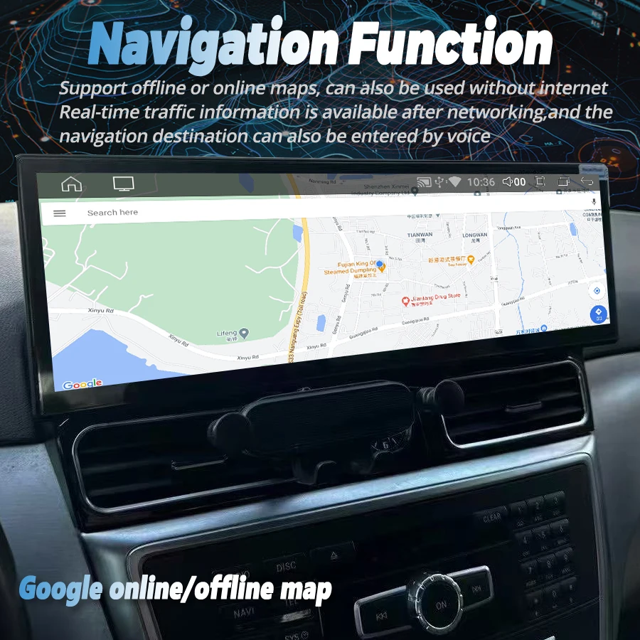 14.9 بوصة راديو السيارة أندرويد سيارة مشغل وسائط متعددة شاشة لاسلكية Carplay GPS لمرسيدس بنز Ml GL W166 X166 2012-2018