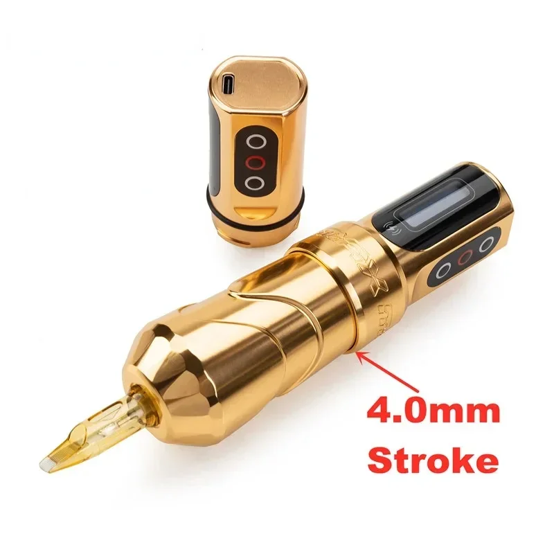 

New Max Tattoo Machine Powerful Coreless Motor Lithium Battery LED Display for Permanent MakeUp 3.5mm 4.0mm Stroke