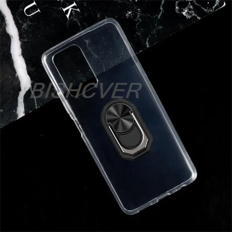 Magnet Phone Case For Infinix Note 10 Pro NFC Shockproof Soft TPU Silicone Cover For Infinix Note 10 Pro Case With Ring Holder