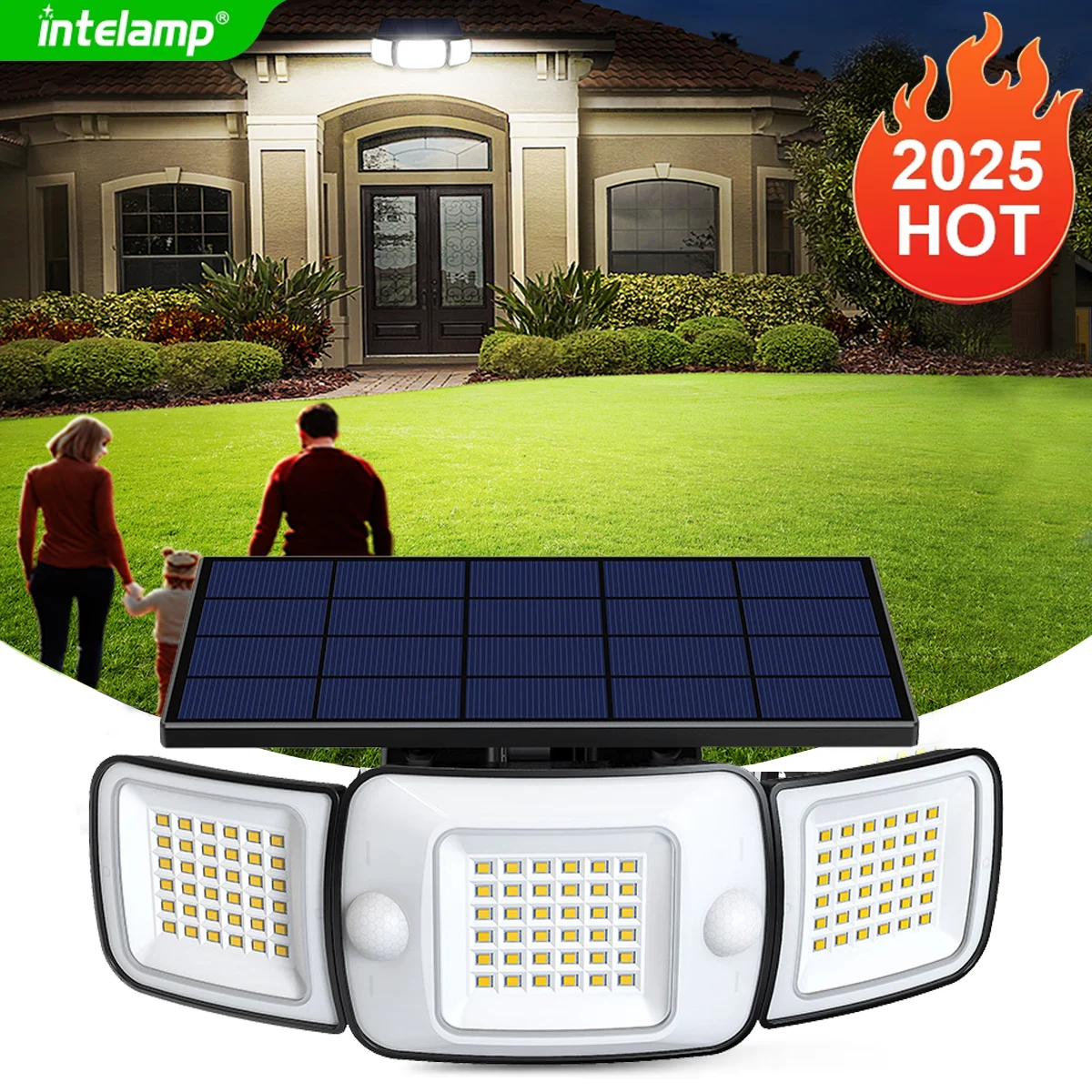 

1200LM High Power Solar Led Light Outdoor Powerful Outdoor Motion Sensor Solar Lamp Waterproof Garden Patio Path Wall Lamp