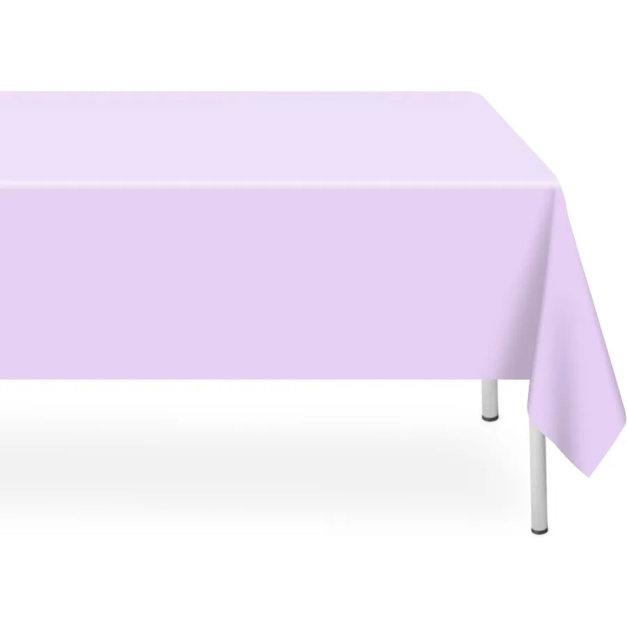 

3 упаковки одноразовых светло-фиолетовых скатерти, прямоугольные лавандовые пластиковые скатерти для вечеринок, одноразовые, 54x108 дюймов, водонепроницаемые