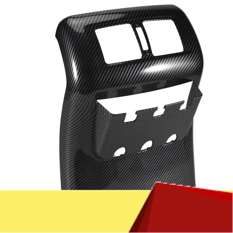 

For Nissan Navara NP300 2016-2021 Carbon Fibre Car Rear Armrest Box Air Conditioning Vent Outlet Cover Trim Accessories-M53K