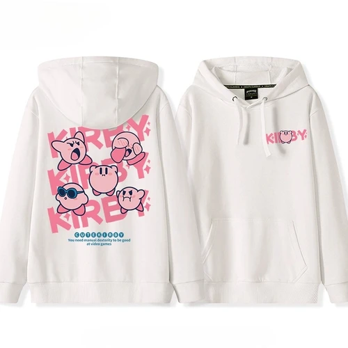 Imagen 2 del producto 2025 otoño japonés lindo Kirby Expression Pack cinco suéter con capucha suelto Casual hombres y mujeres marea moda juvenil chicas Top